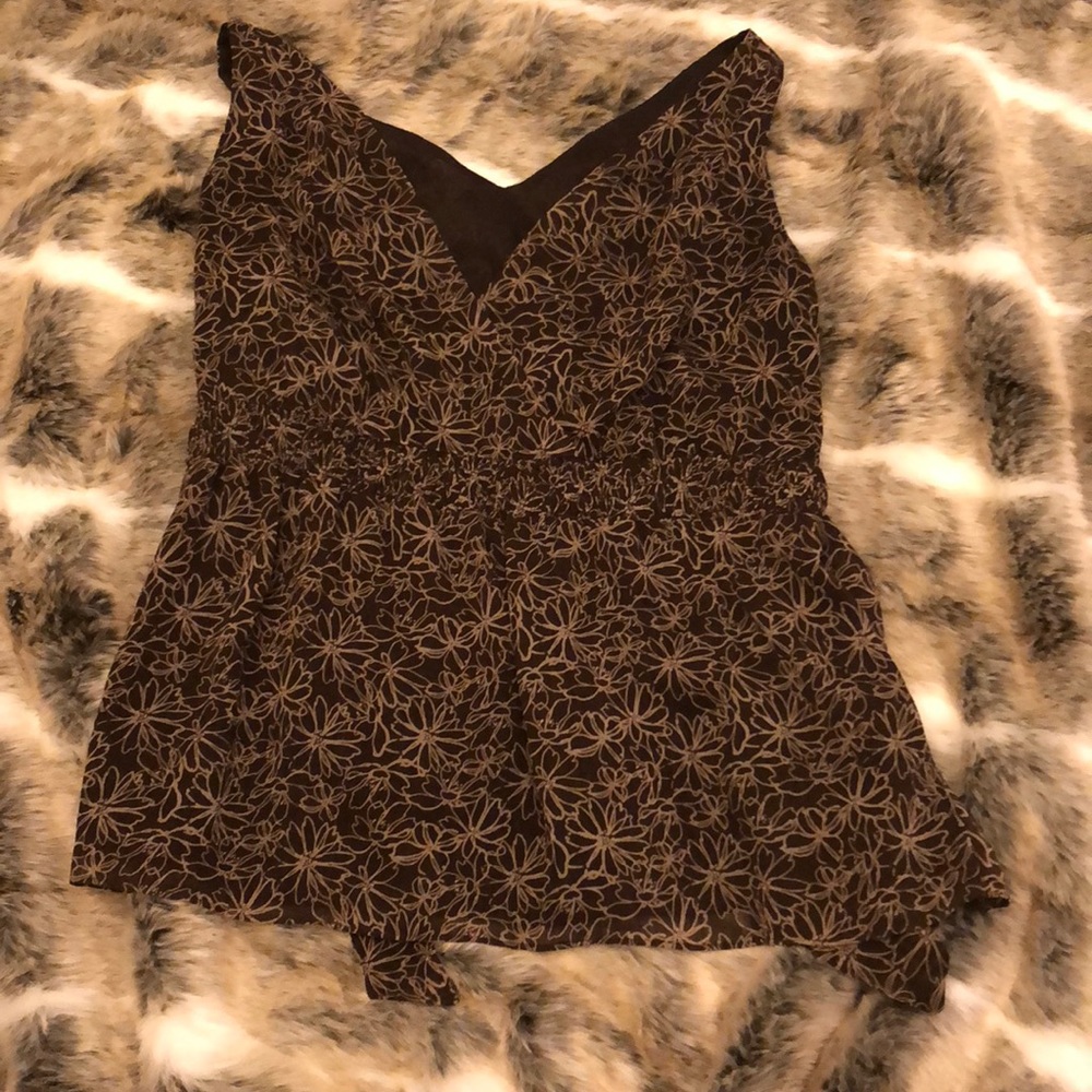 Merona women’s sleeveless top flower print